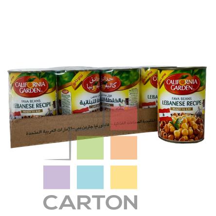 CALIFORNIA GARDEN FAVA BEANS LEBANESE RECIPE 12*450GM